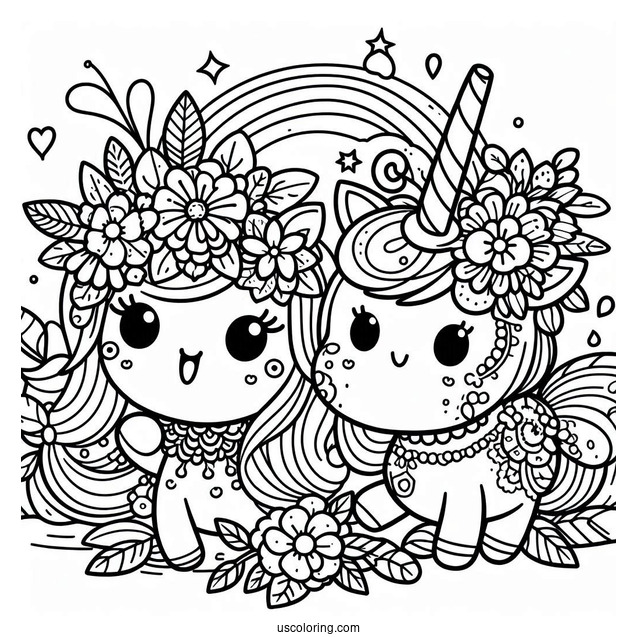 Full Page Sprunki Coloring Page Of Characters Poster