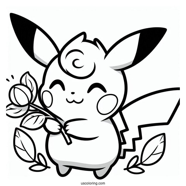 Cute Alolan Raichu Coloring Page For Preschoolers