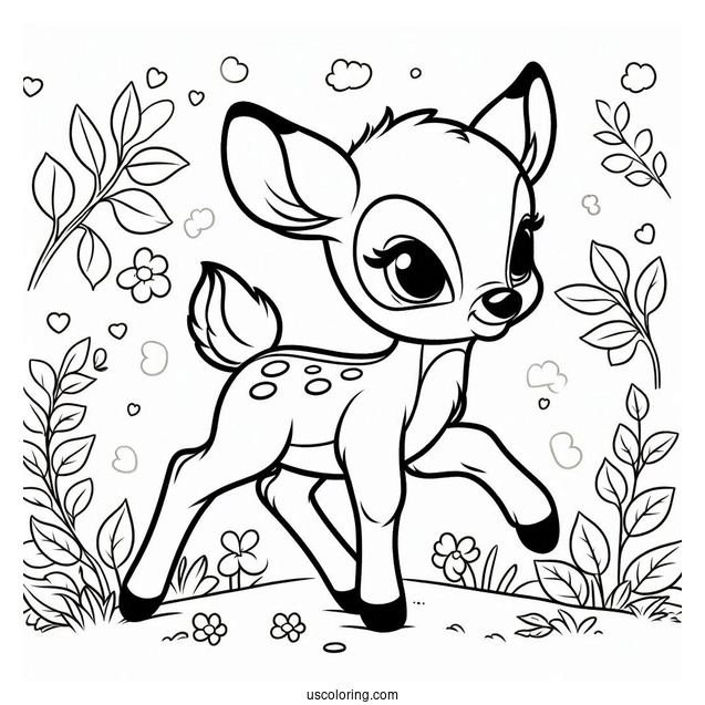 Cute Bambi Learning To Walk