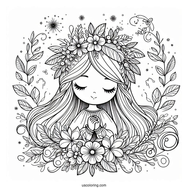 Pretty Sprunki Coloring Page Of Vineria