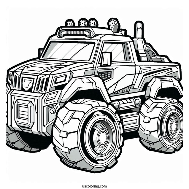 Transformers Rescue Bots Coloring Page Boulder Car Form