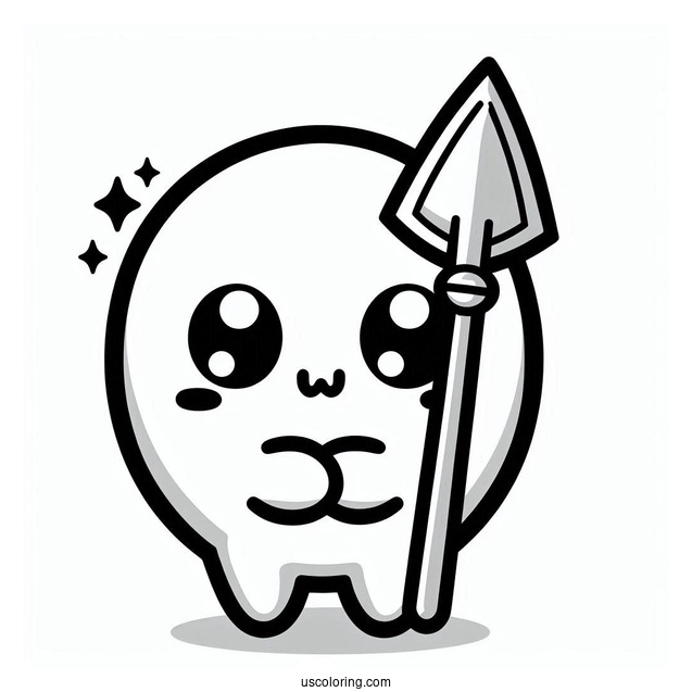Kawaii Spear Shy Guy Coloring Page For Preschoolers