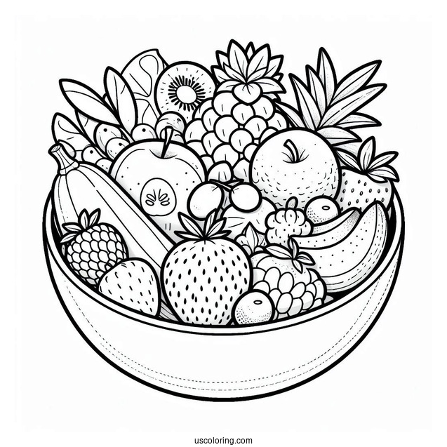 Fruit Salad Coloring Sheet