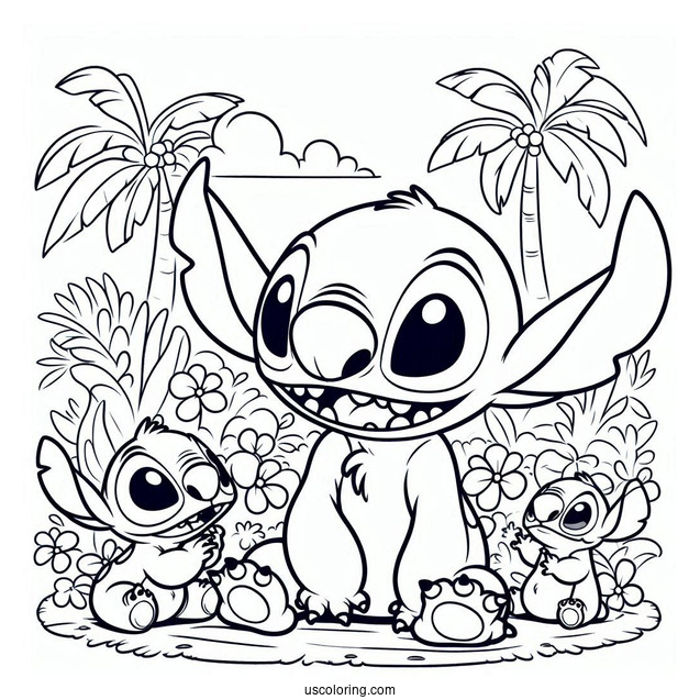 Lilo and Stitch With Reuben Coloring Page