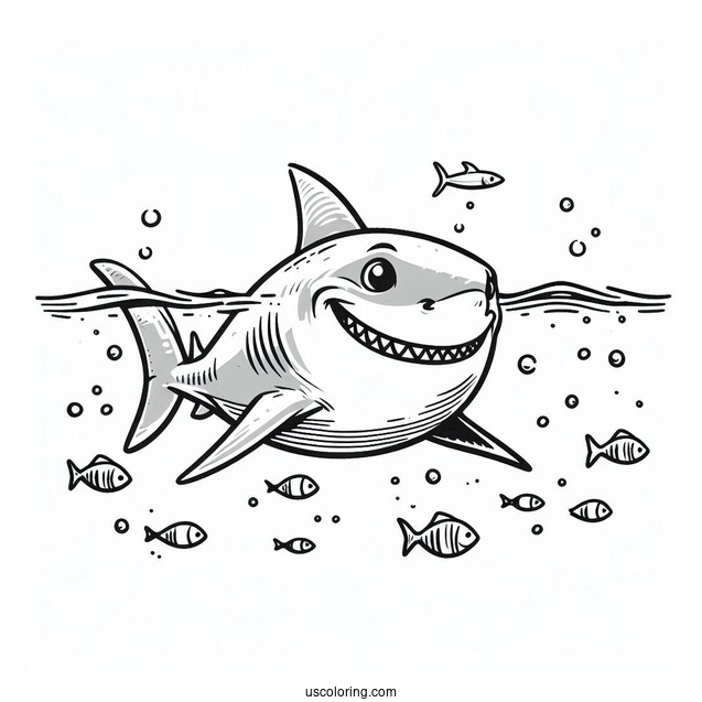 Finding Nemo Shark Coloring Page Bruce