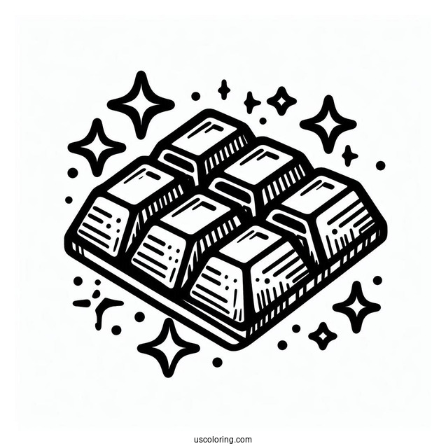 Simple To Color Chocolate Pieces