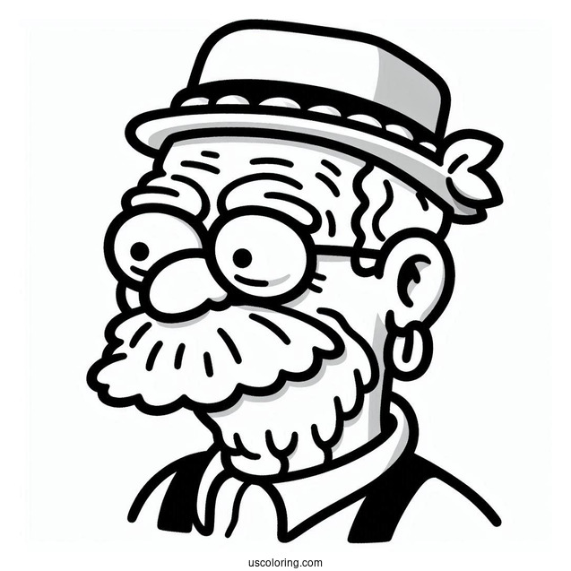 Grandpa Simpson Coloring Page