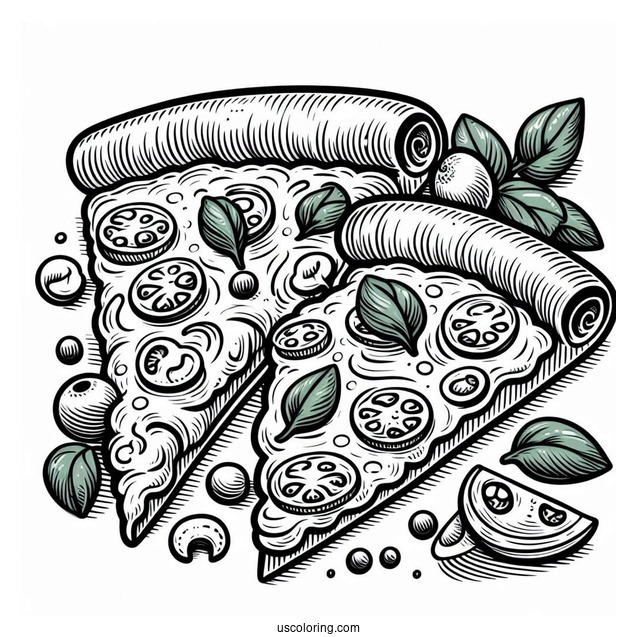 Two Delicious Looking Slices Of Pizza