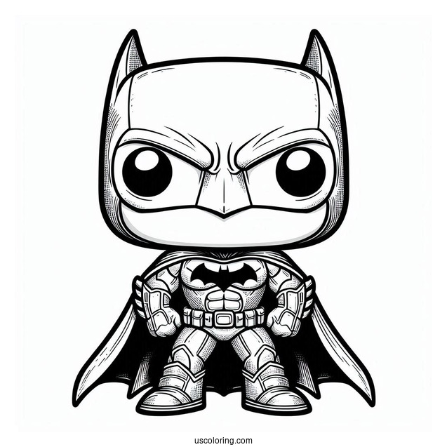 Funko Pop Batman Coloring Page