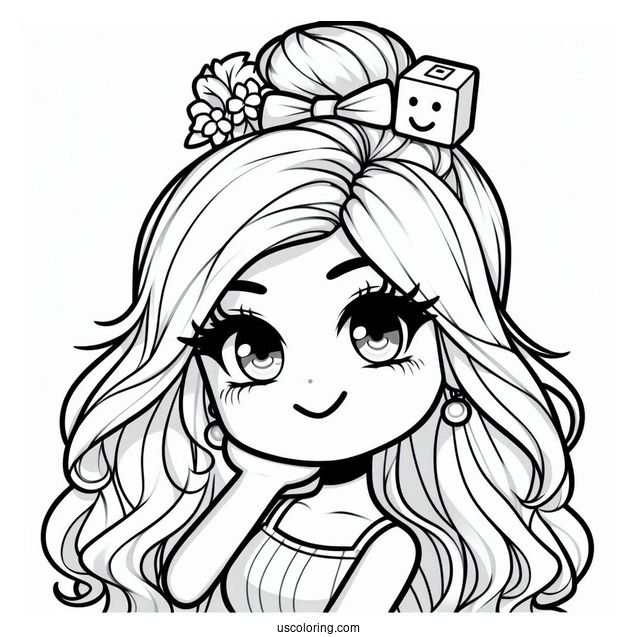 Girl Roblox Character Coloring Page
