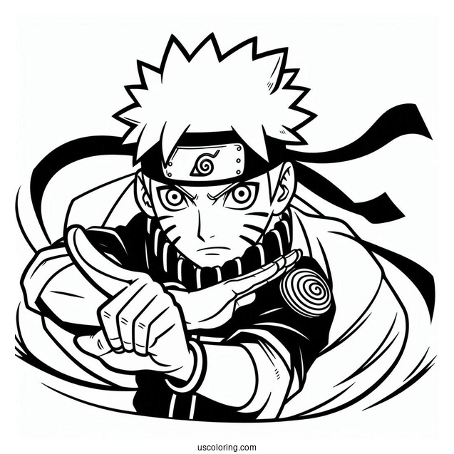 Easy Naruto Coloring Page For Kids