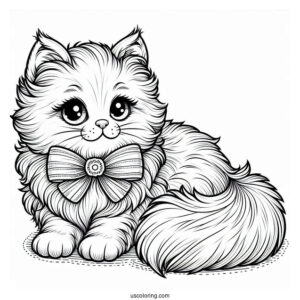 Furry Kitten With Bowtie
