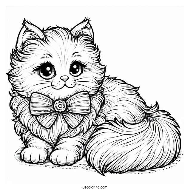 Furry Kitten With Bowtie