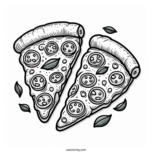 Two Delicious Looking Slices Of Pizza