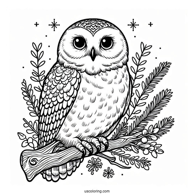 Hedwig The Snowy Owl To Color From Harry Potter