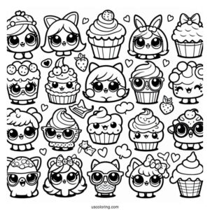 Coloring Page Of All The Shopkins