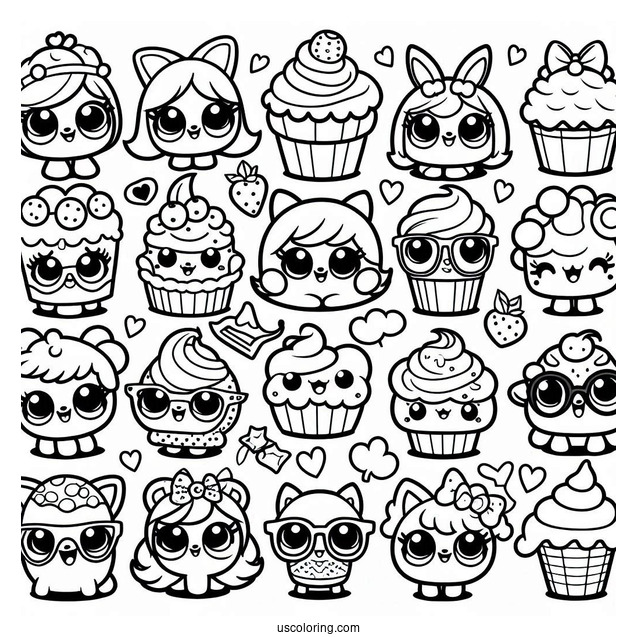 Coloring Page Of All The Shopkins