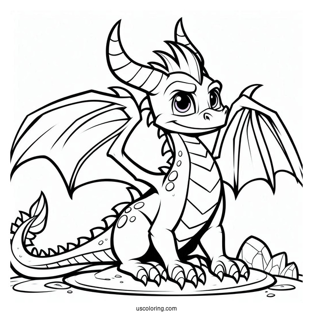 Coloring Page Of Spyro The Dragon