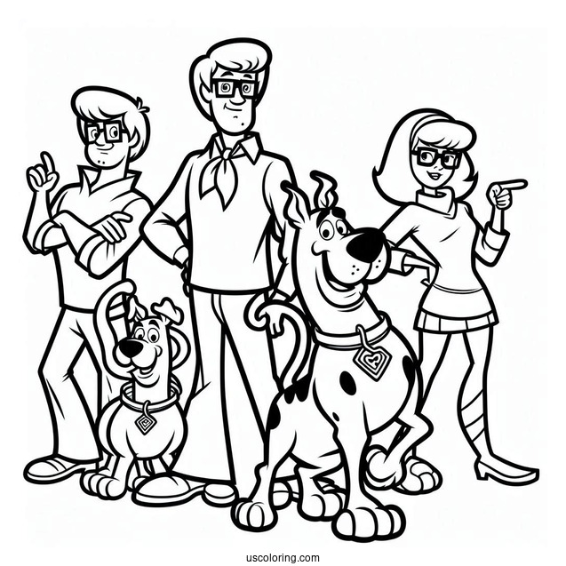 Coloring Page Of Mystery Inc Characters