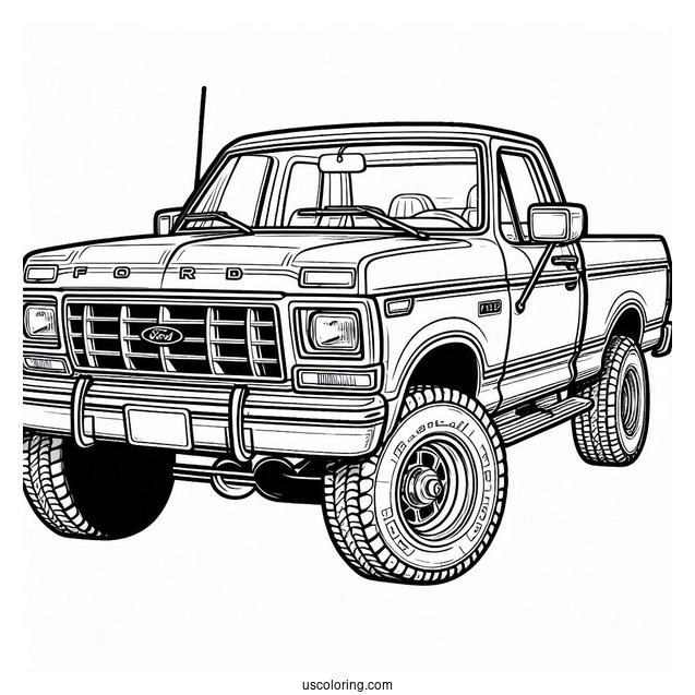 Coloring Page Of Ford F-150 Truck