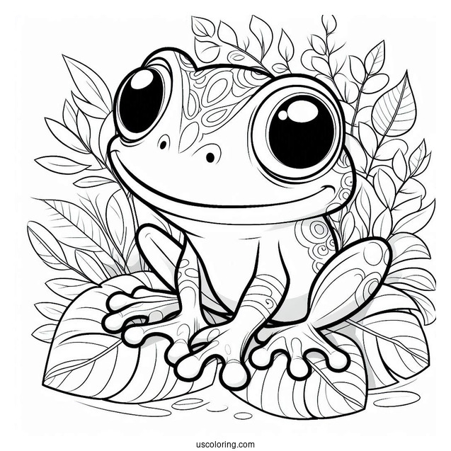 Gabi The Tree Frog Coloring Sheet For Preschoolers
