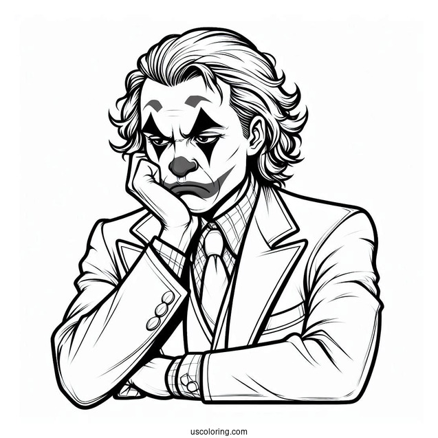 The Joker Sulking In Suit Coloring In