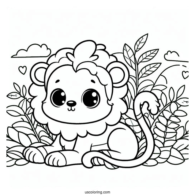 Jungle Book Coloring Page Of Kawaii Hathi Jr. For Preschoolers