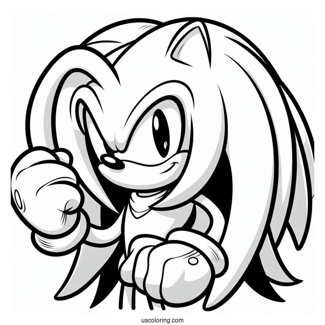 Knuckles From Sonic Coloring Sheet(1)