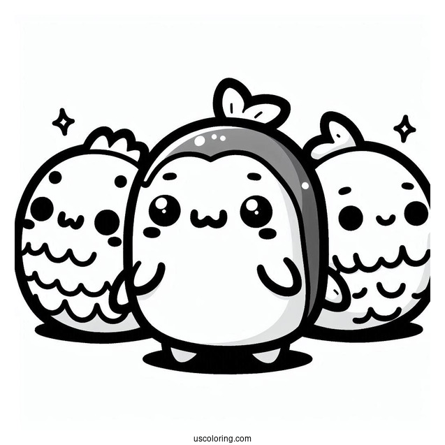Sumikko Gurashi Coloring Page In Fish Costumes