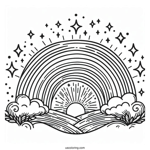 Radiant Rainbow To Color