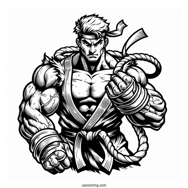 Street Fighter Coloring Page Of Massive E Honda