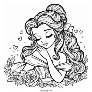 Princess Belle Coloring Sheet