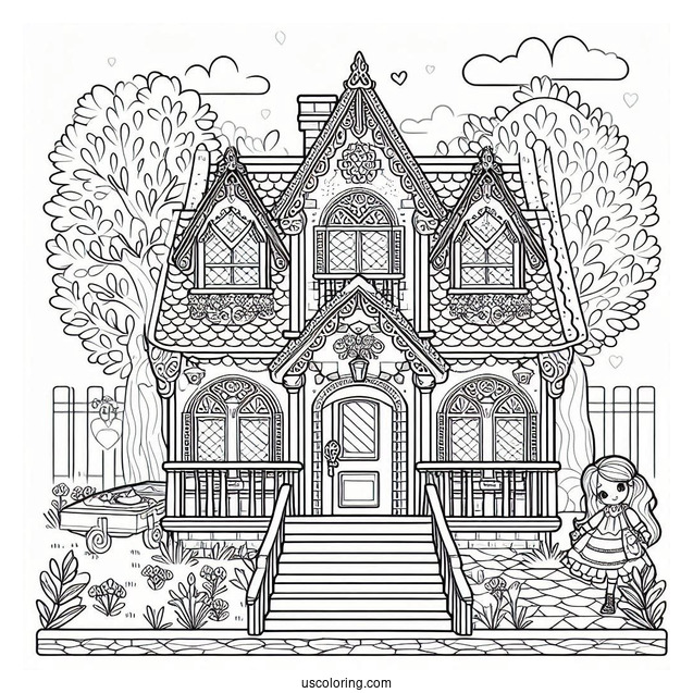 Barbie Dream House Coloring Page