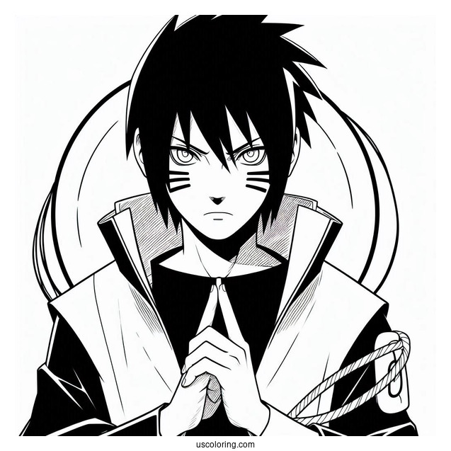 Uchiha Sasuke Coloring Page Using Kusanagi In Boruto