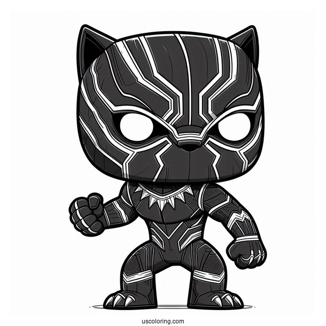 Funko Pop Black Panther Coloring For Kids
