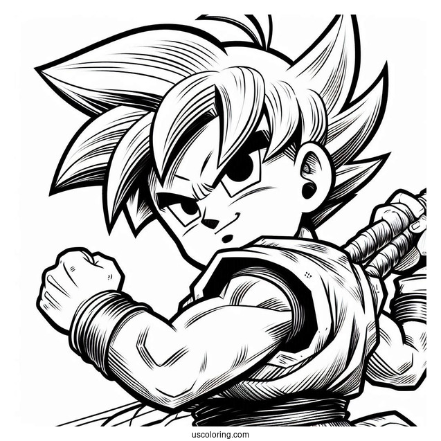 Detailed Trunks Character From Dragon Ball Z To Color