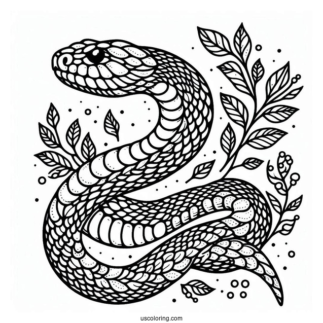 Deadly Rattlesnake To Color In