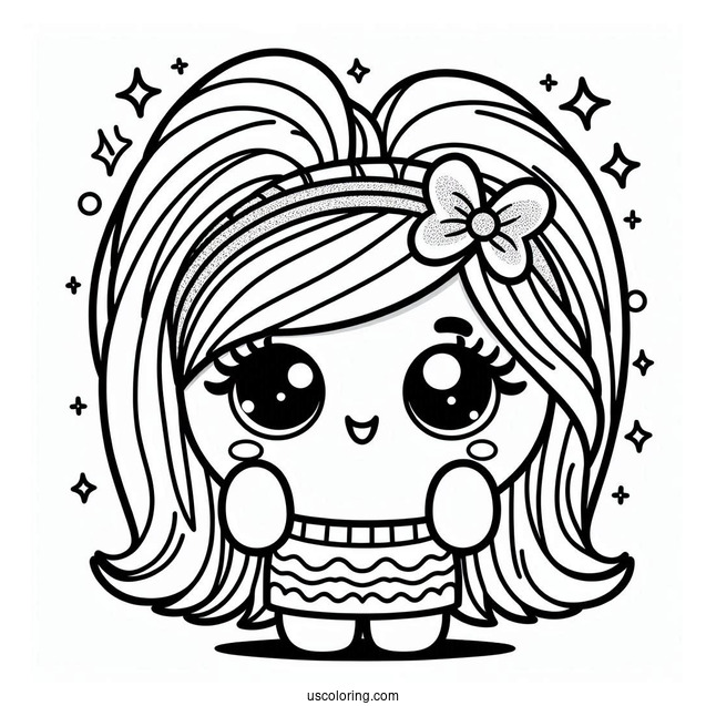 Kawaii Zoe Coloring Sheet