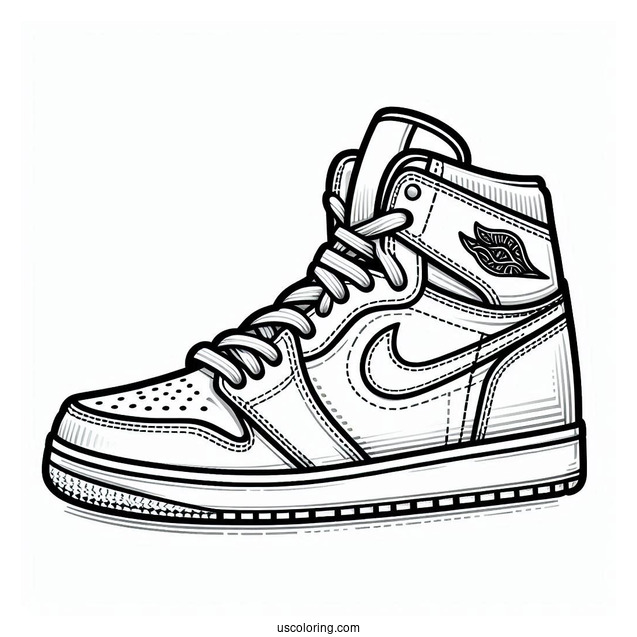 Easy Outline Of Nike Air Jordans For Kids