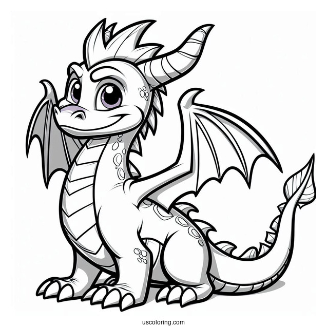 Coloring Page Of Spyro The Dragon