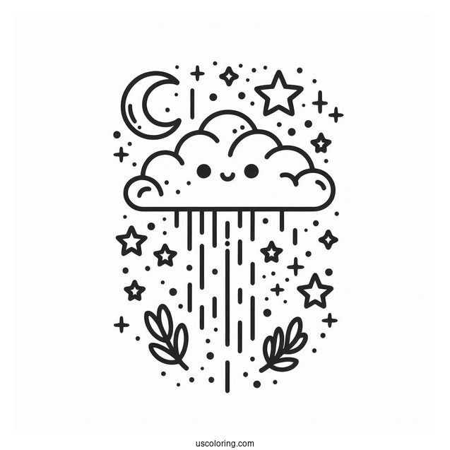 Simple Sprunki Coloring Page Sky Outline For Preschoolers