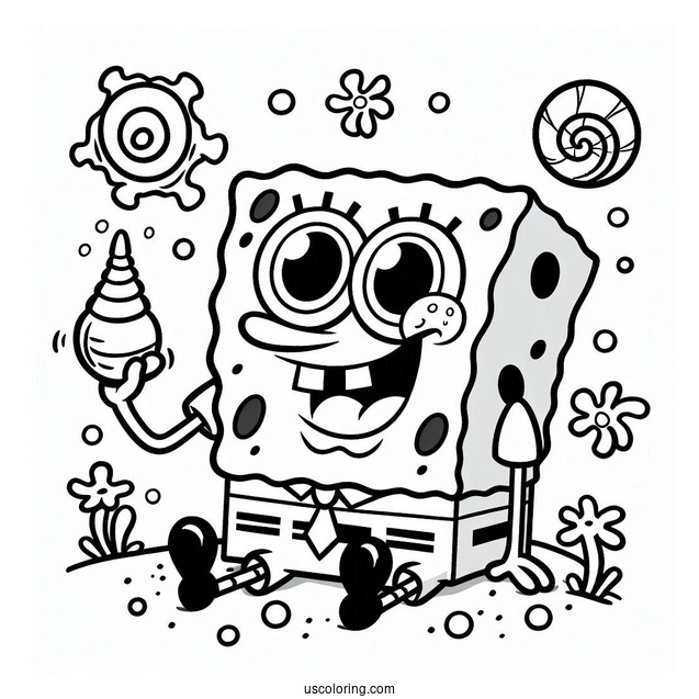 SpongeBob Coloring Page Of Barnacle Boy