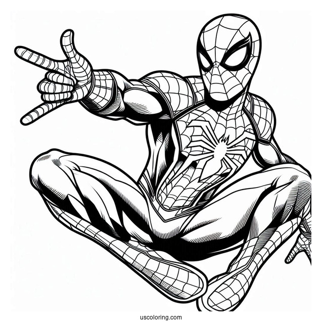 Easy Spider-Man Coloring For Kids