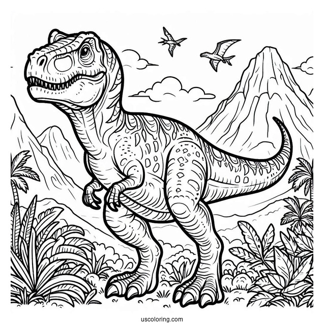 Powerful Kentrosaurus Coloring Page