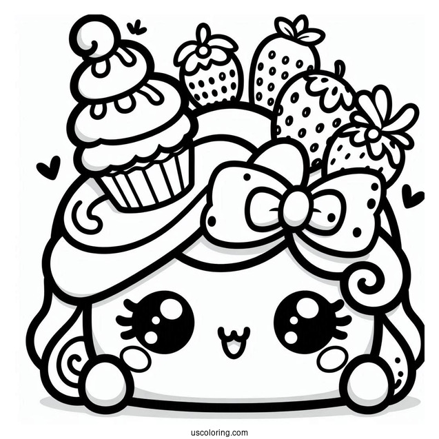 Kawaii Scoonie Shopkins To Color