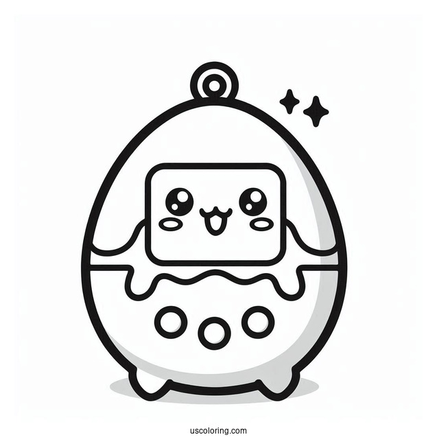 Kuchipatchi In Tamagotchi Coloring Pages Console For Preschoolers