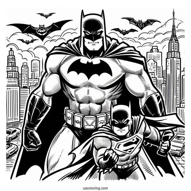 Batman And Superman Coloring Page