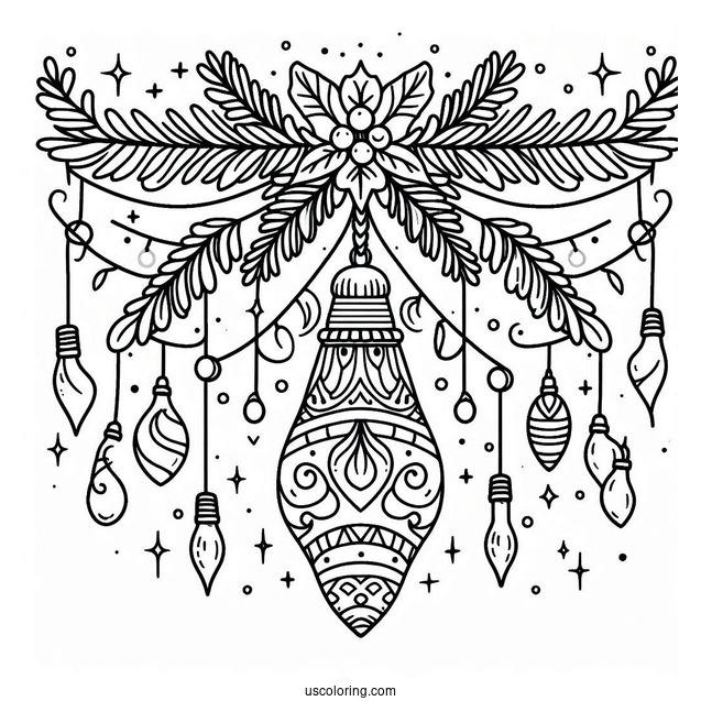 Easy To Color Christmas Lights