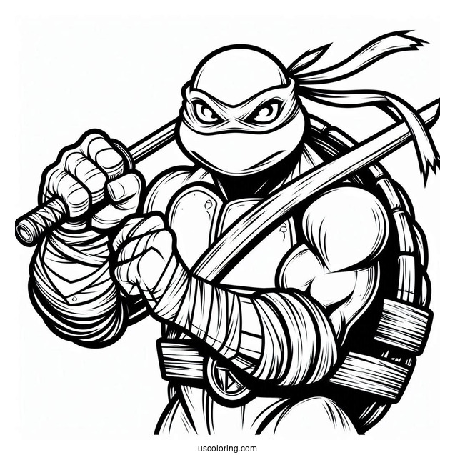 Simple Teenage Mutant Ninja Turtles Coloring Page