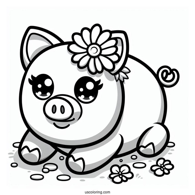 Coloring Page Of Piggy From Roblox